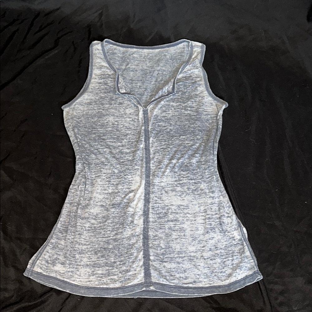 Blue Sheer Sleeveless Top Y2K